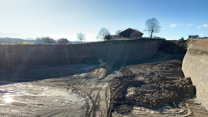 Risi Aebnetwald Deponie Auff&uuml;llung Rekultivierung sauberer Aushub