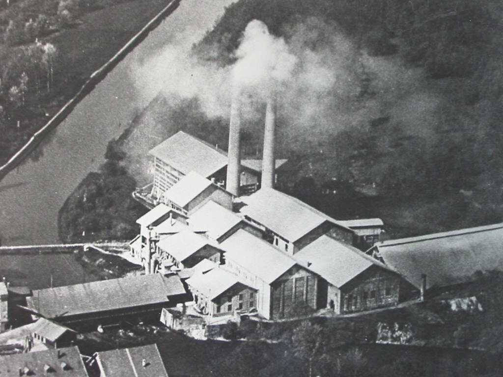 Jura Cement Fabrik Zurlindeninsel im Jahre 1920
