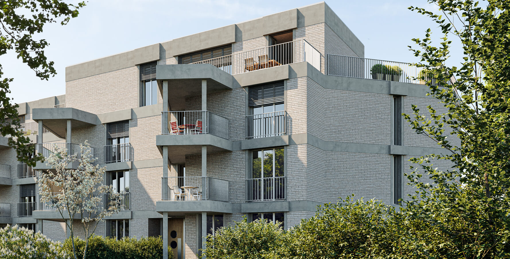 Gartenhof Aussenansicht Wohnen Ost Gartenhof Aussenansicht Wohnen Ost