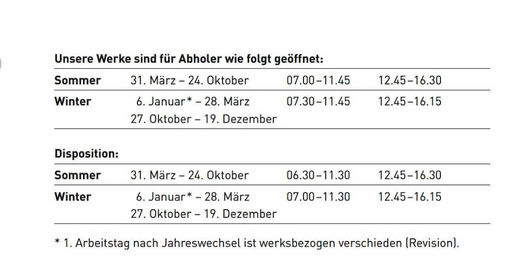 Oeffnungszeiten SKL 2025 Oeffnungszeiten SKL 2025